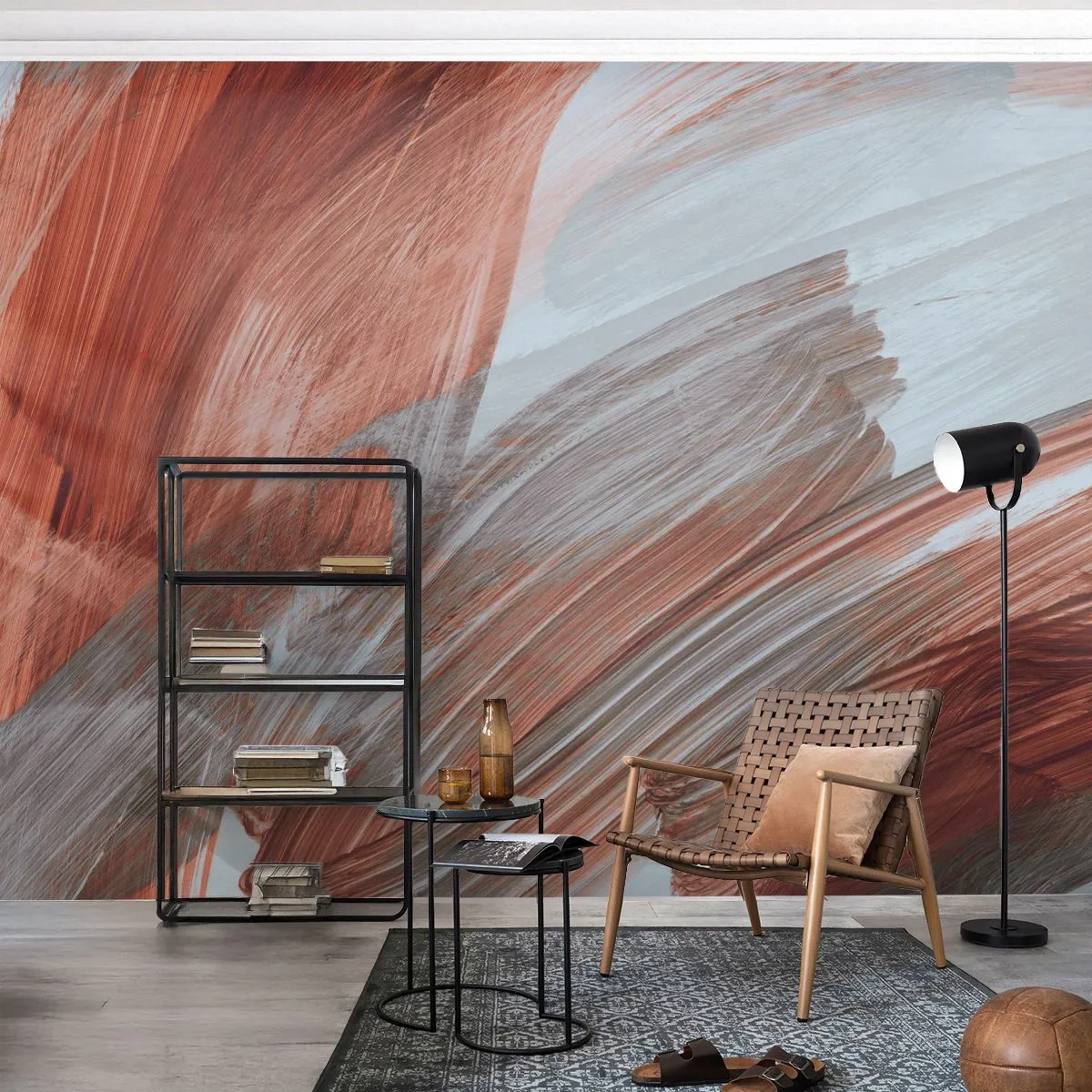 Tapet Premium Sand - Abstracție autumnală și vântoasă - Bucată, Haos, Minimalism - 250x175 cm