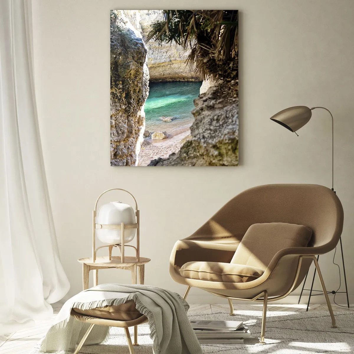 Tablou pe sticlă - Golful turcoaz - 80x120 cm