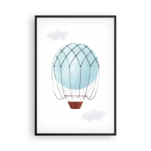 Poster în ramă neagră - Complet în nori - 61x91 cm