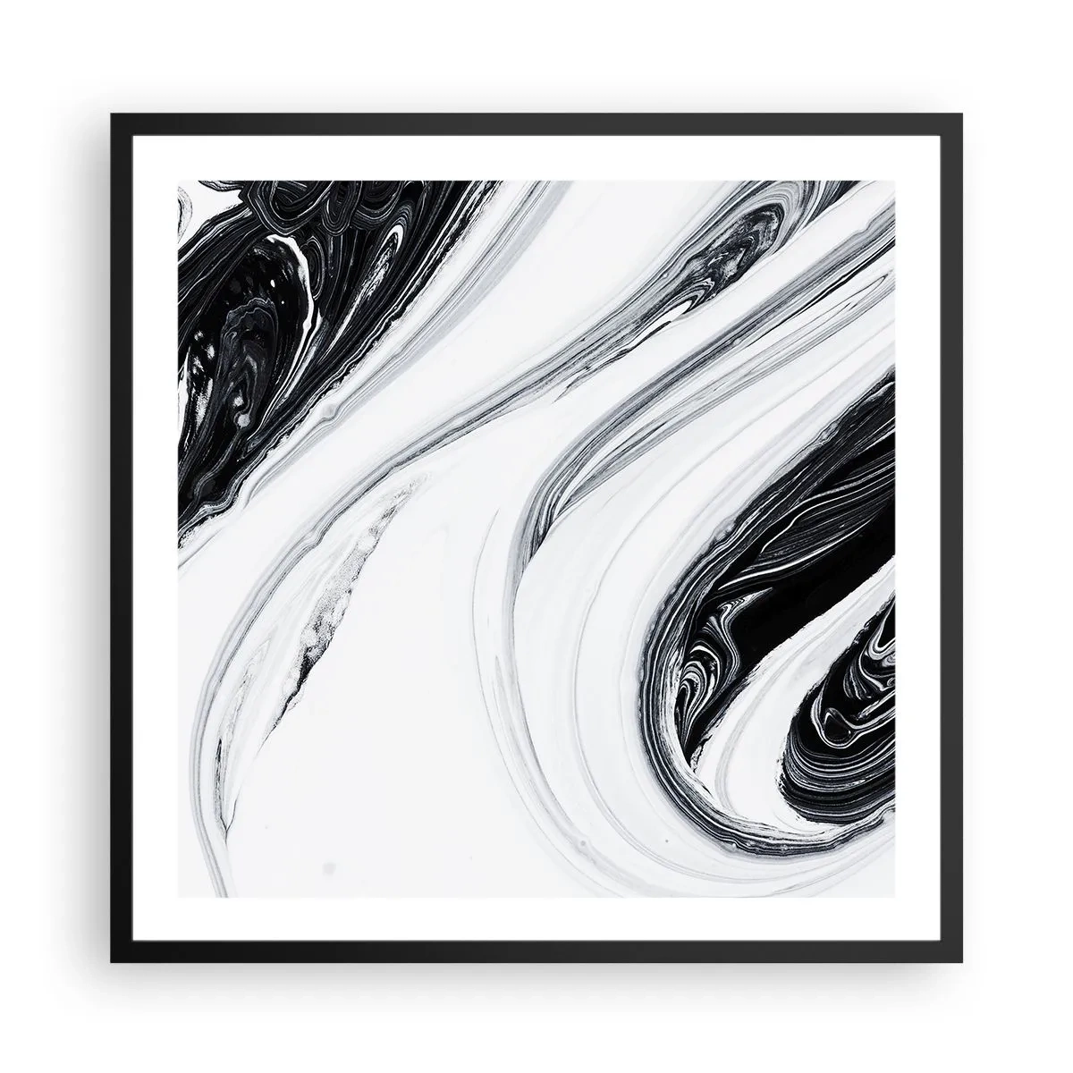 Poster în ramă neagră - Combinație de contrarii - 60x60 cm