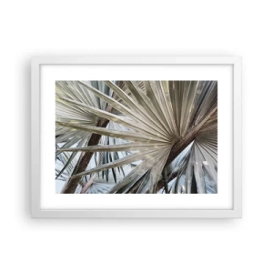 Poster în ramă albă - Evantaie din tropice - 40x30 cm