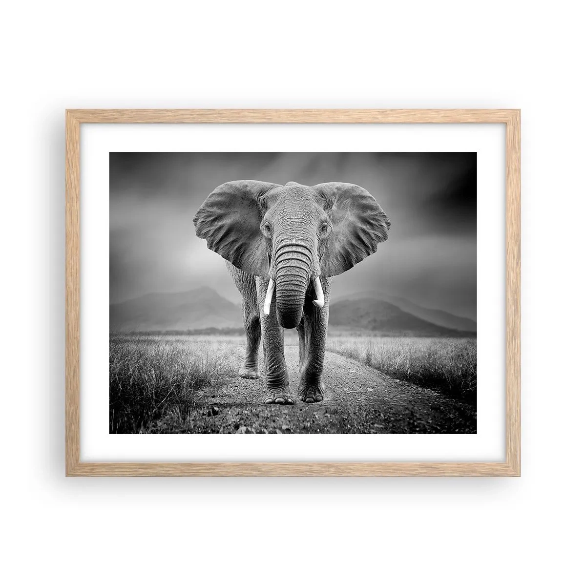 Poster în ramă de stejar deschis - Gazda te salută - 50x40 cm