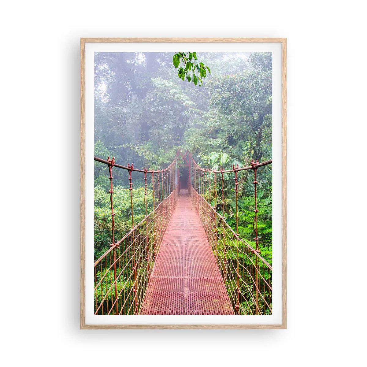 Poster în ramă de stejar deschis - Suspendat deasupra coroanelor arborilor - 70x100 cm