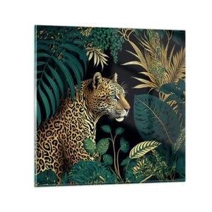 Tablou pe sticlă - Domnitorul junglei - 30x30 cm
