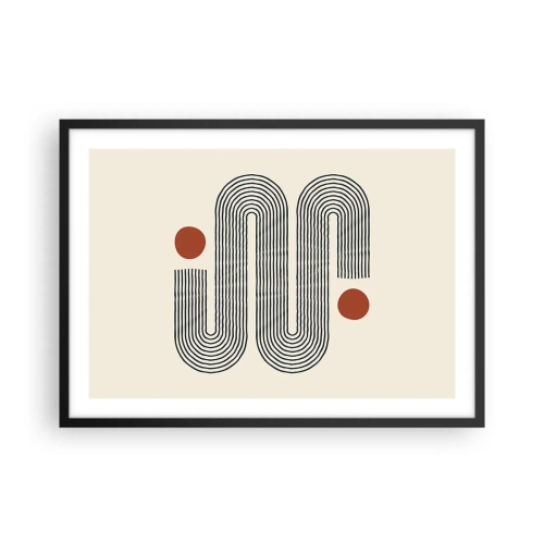 Poster în ramă neagră - De la început până la sfârșit - 70x50 cm