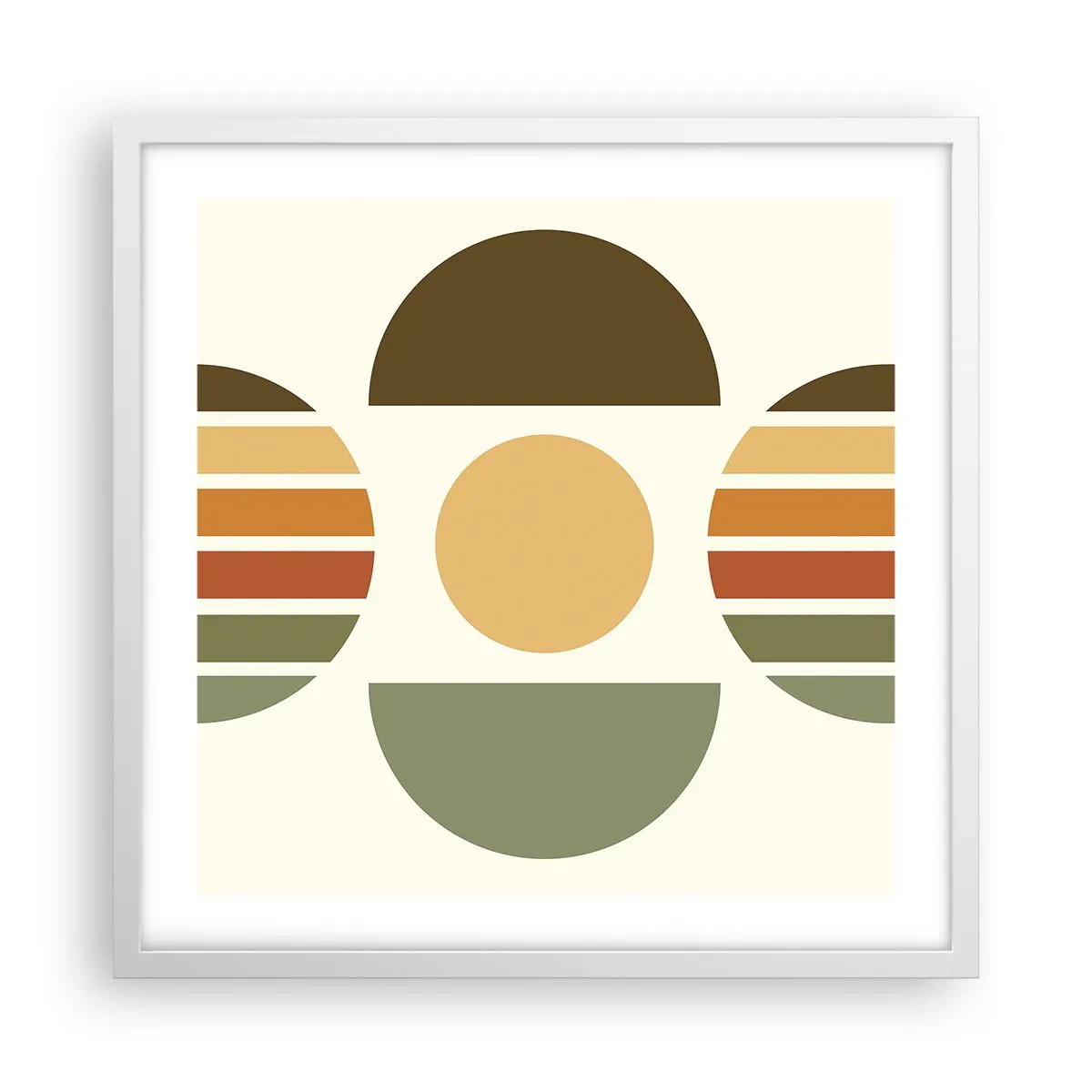 Poster în ramă albă - În culorile pământului - 50x50 cm