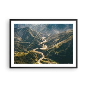 Poster în ramă neagră - Direct din inima munților - 70x50 cm