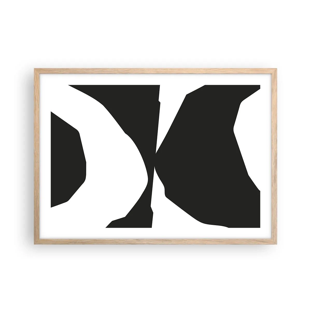 Poster în ramă de stejar deschis - Pozitiv -negativ - 70x50 cm