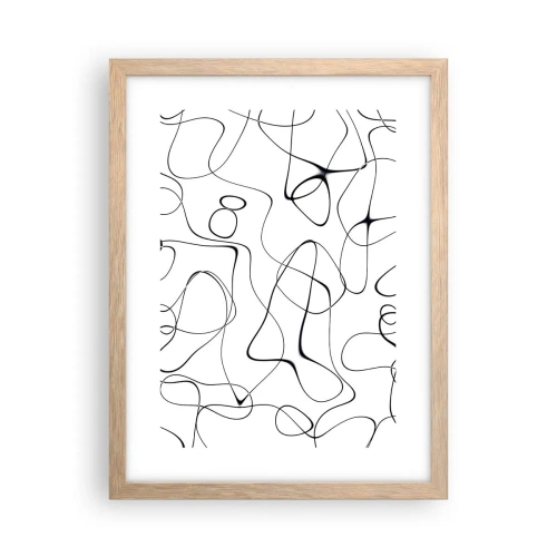 Poster în ramă de stejar deschis - Căile vieții, căile destinului - 30x40 cm