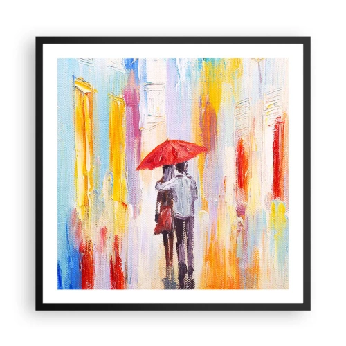 Poster în ramă neagră - Să plouă în continuare - 60x60 cm