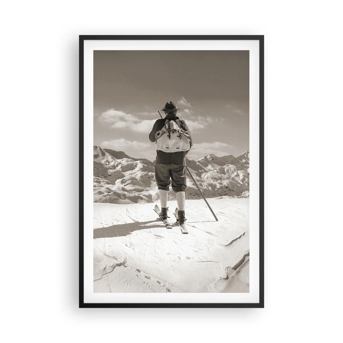 Poster în ramă neagră - Și munții sunt la fel - 61x91 cm