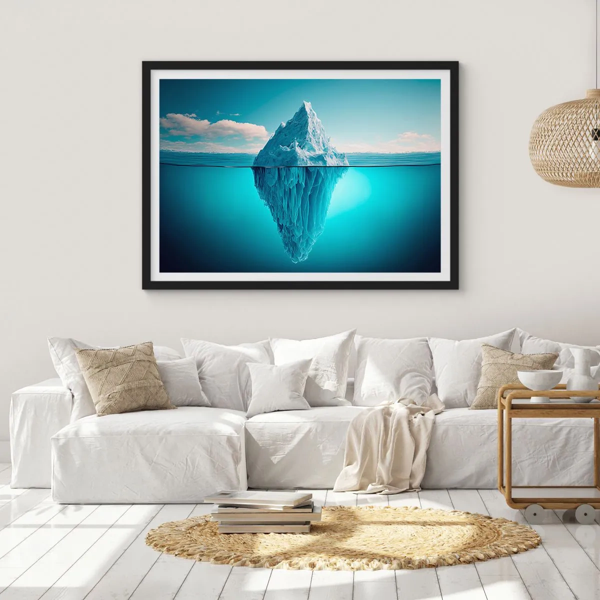 Poster în ramă neagră - Regina de gheață - 70x50 cm