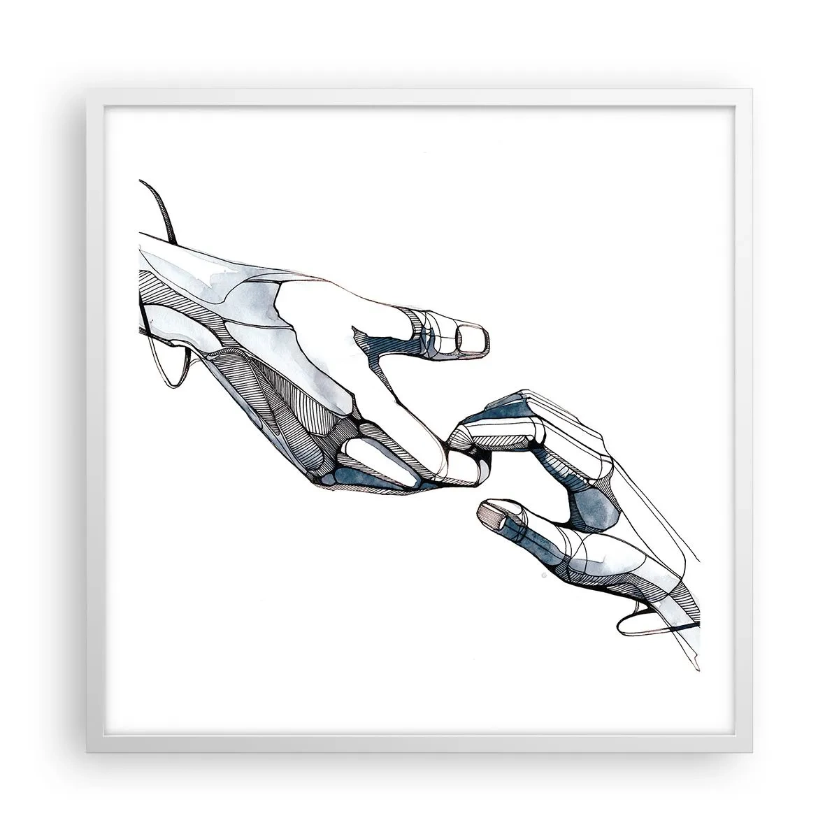 Poster în ramă albă - Gest frumos - 60x60 cm