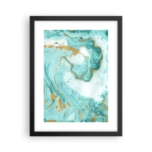 Poster în ramă neagră - Sub marele val al perioadei Edo - 30x40 cm