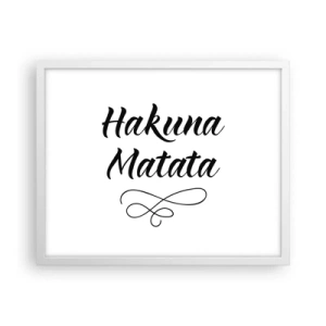 Poster în ramă albă - Cel mai bun sfat - 50x40 cm