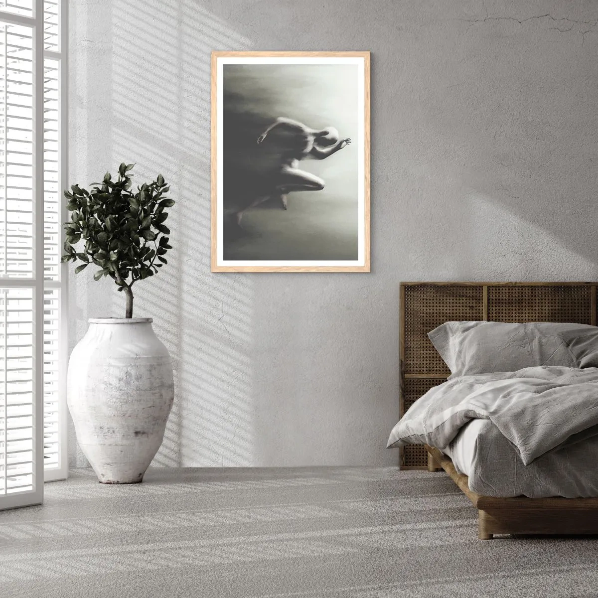 Poster în ramă de stejar deschis - De neoprit - 50x70 cm