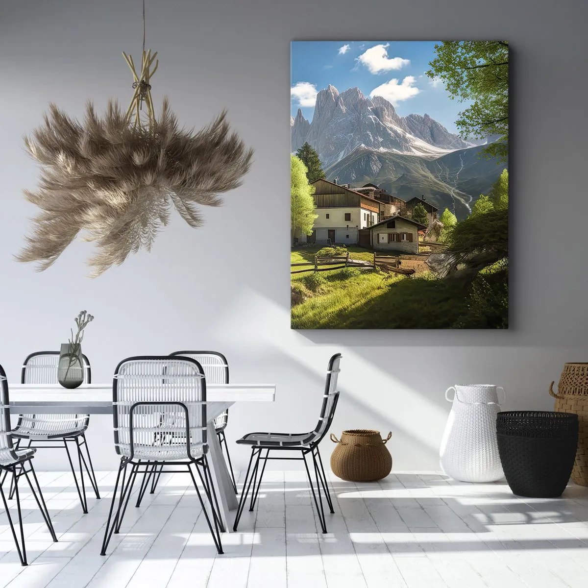 Tablou pe pânză - Idilă alpină - 65x120 cm