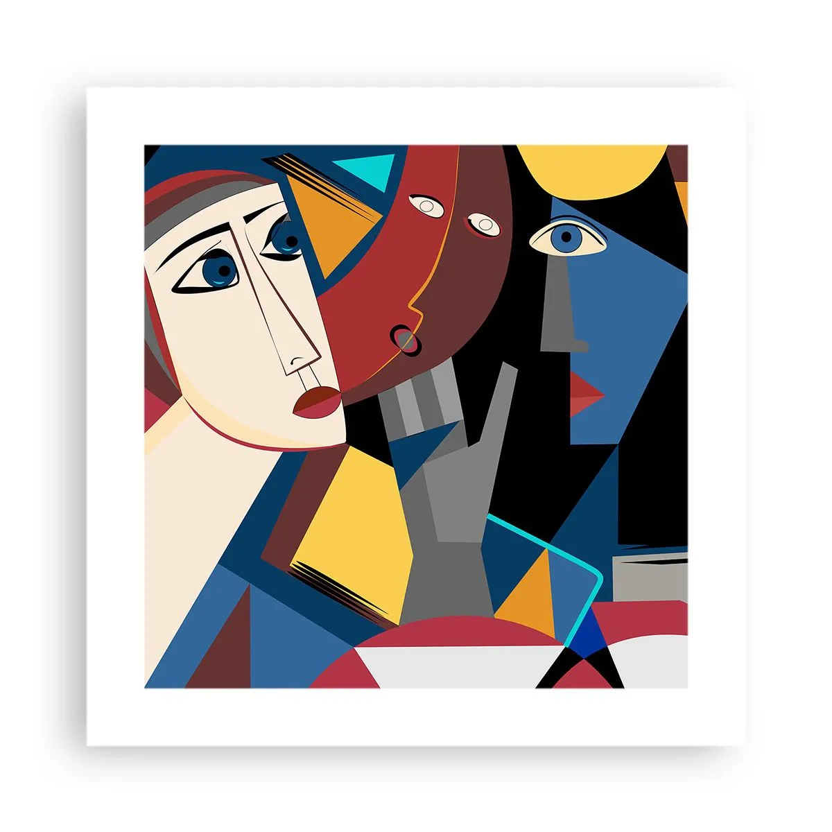 Poster - Discuția cubiștilor - 40x40 cm