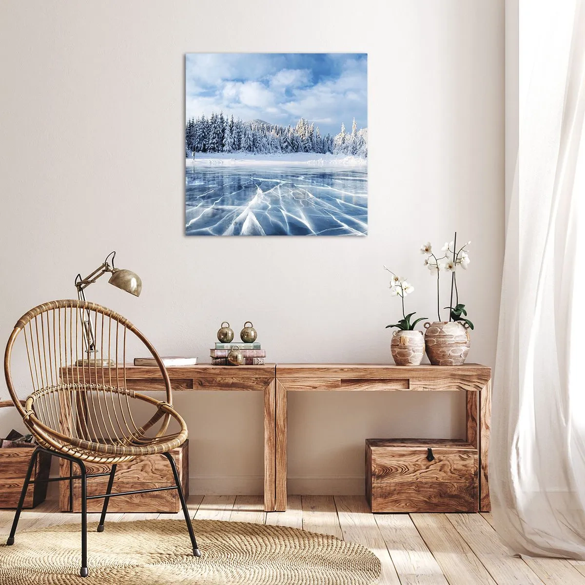 Tablou pe pânză - O priveliște orbitoare și cristalină - 60x60 cm