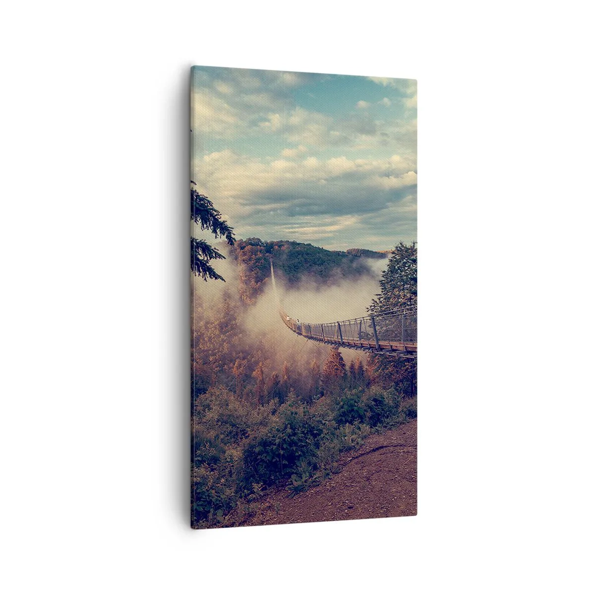 Tablou pe pânză - Deasupra pădurii de toamnă - 55x100 cm