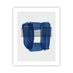 Poster - Compoziție albastru-negru - 40x50 cm