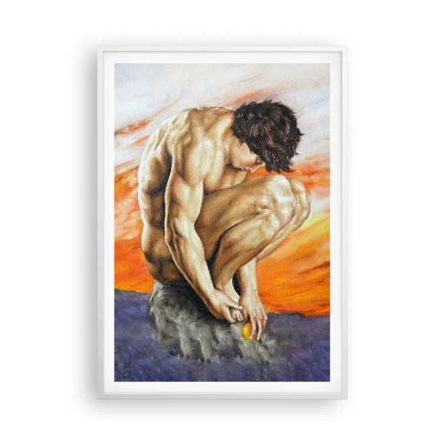 Poster în ramă albă - Ascultându-se pe sine - 70x100 cm