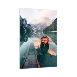 Tablou pe sticlă - Somnul liniștit al munților - 80x120 cm