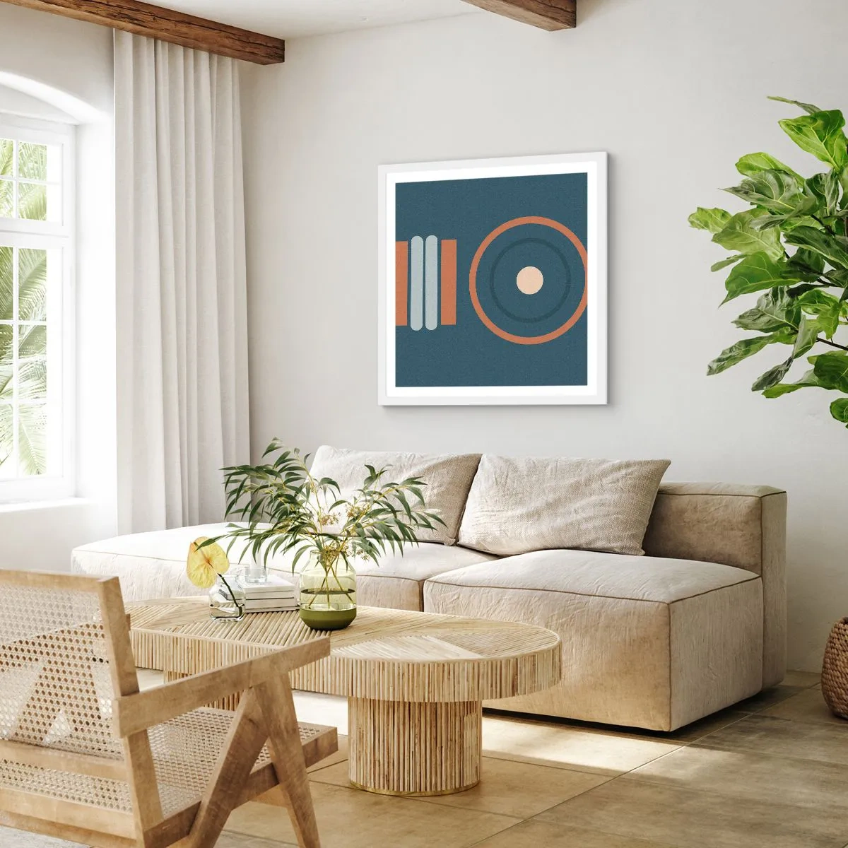 Poster în ramă albă - Esența problemei - 50x50 cm