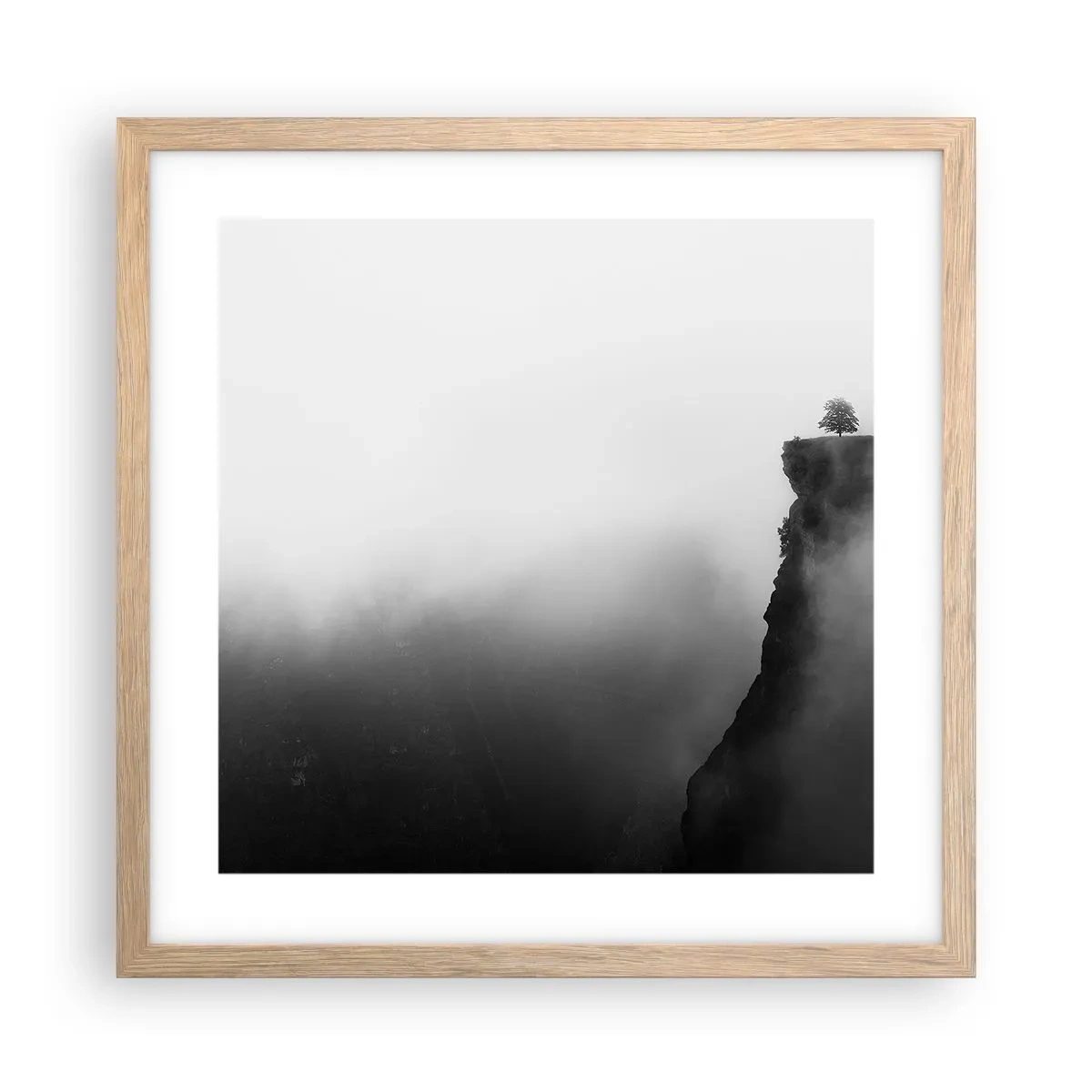 Poster în ramă de stejar deschis - La capătul lumii - 40x40 cm