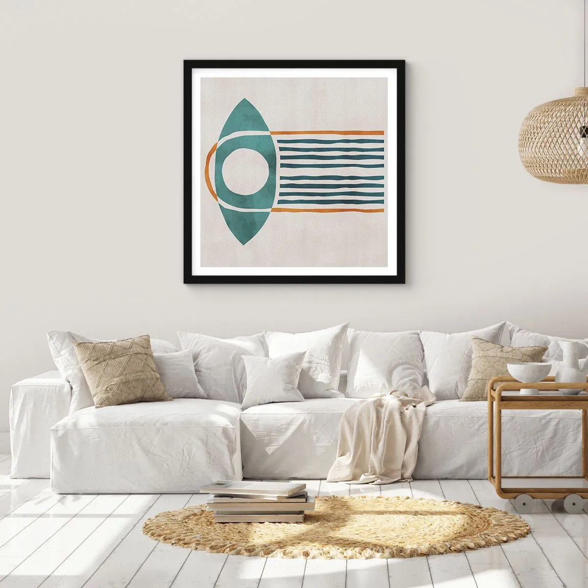 Poster în ramă neagră - Semne și ritualuri - 60x60 cm