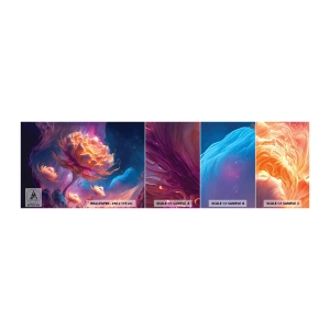 Mostră tapet autocolant Deluxe Sticker - O altă lume - Fantastic, Teren, Flori - 100x30 cm