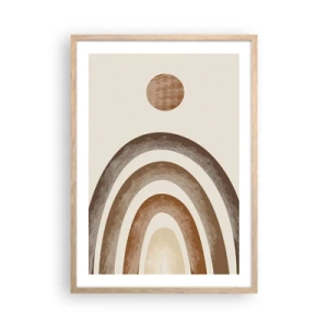 Poster în ramă de stejar deschis - Într-o galaxie îndepărtată - 50x70 cm