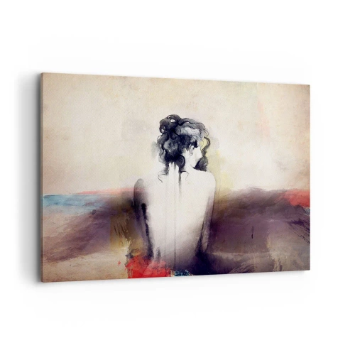 Tablou pe pânză - Linii moi, forme ovale - 100x70 cm