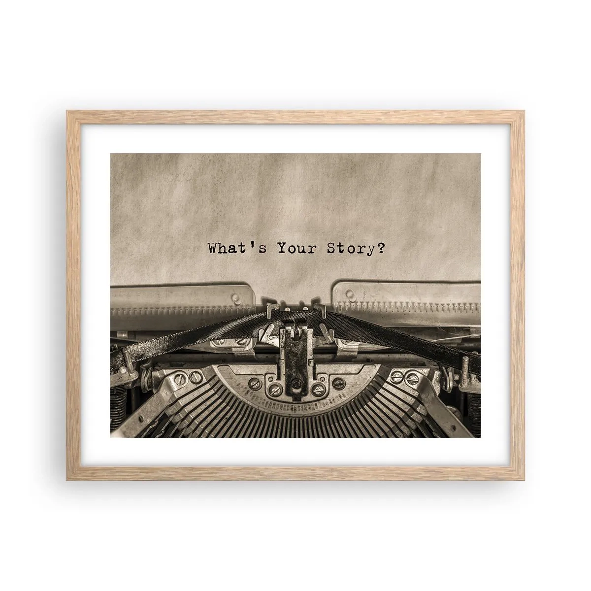 Poster în ramă de stejar deschis - Spune-mi - 50x40 cm