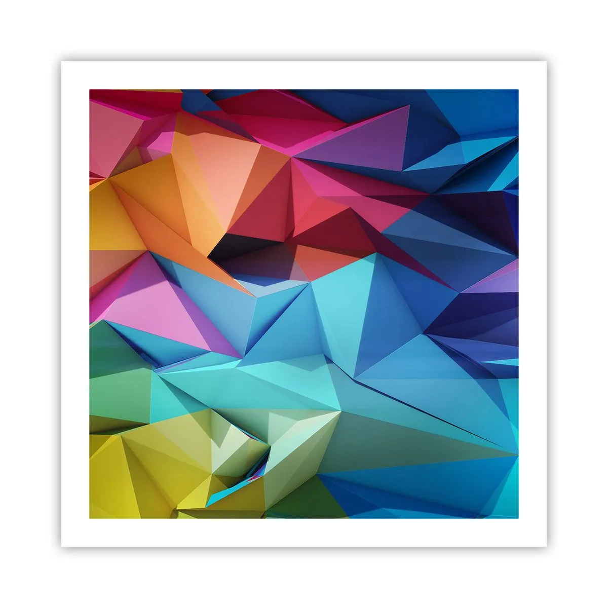 Poster - Origami de curcubeu - 60x60 cm