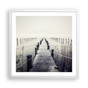 Poster în ramă albă - Scufundă-te în pace - 50x50 cm