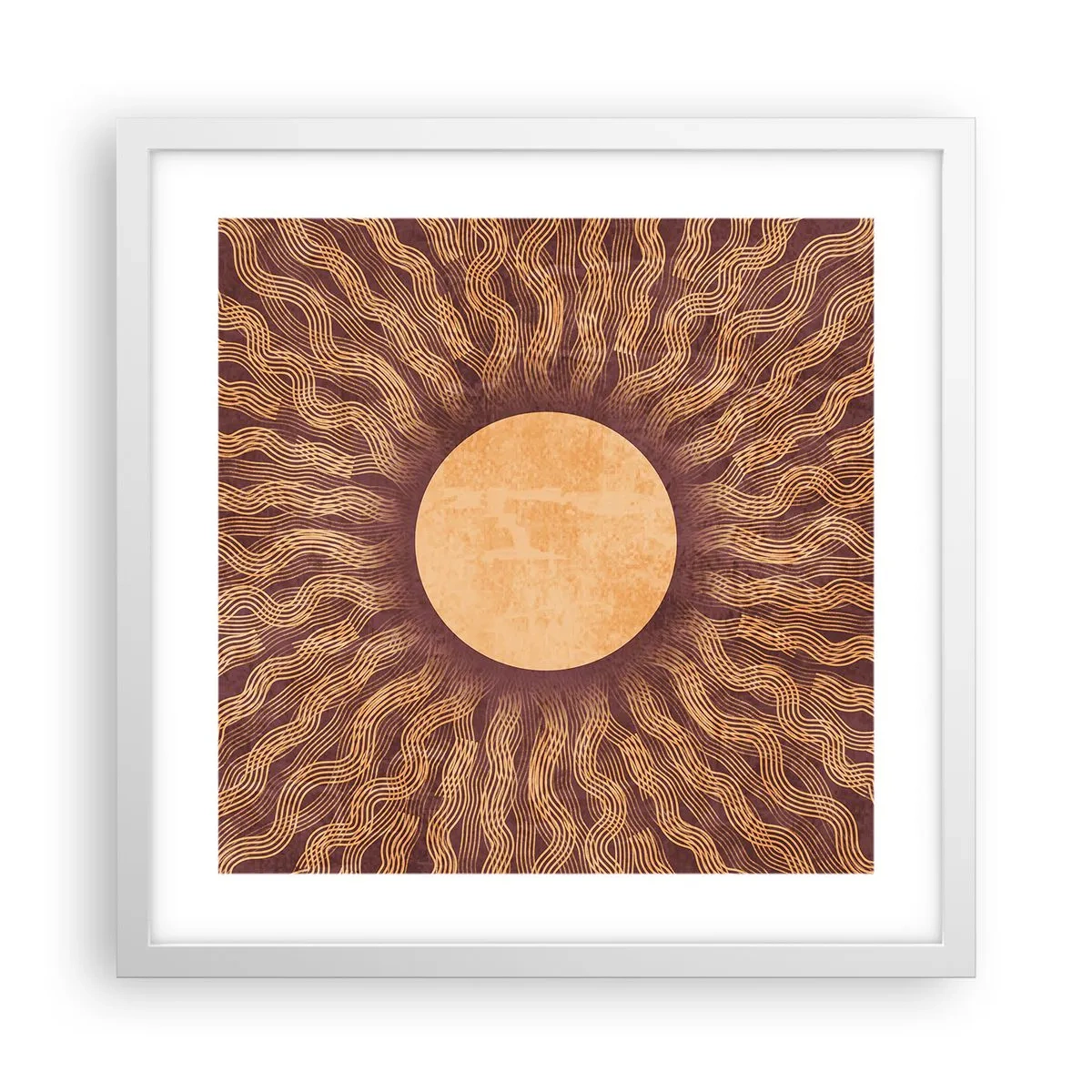 Poster în ramă albă - Icoana soarelui - 40x40 cm