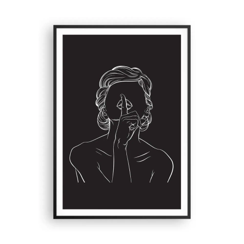 Poster în ramă neagră - Frumusețea înflorește în tăcere - 70x100 cm