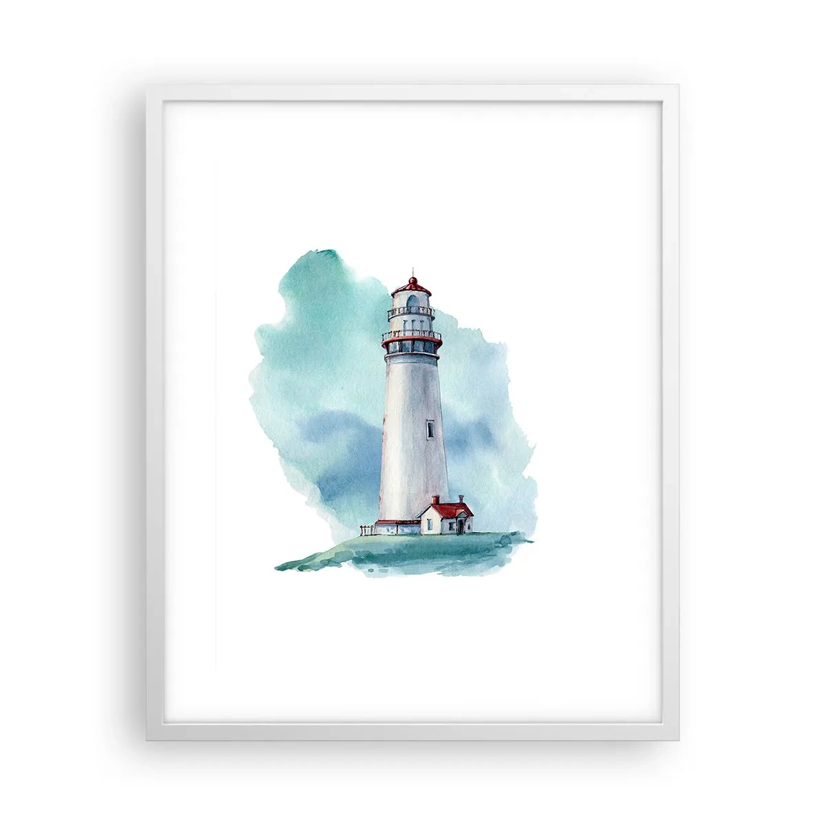 Poster în ramă albă - Sora blândă a albastrului - 40x50 cm