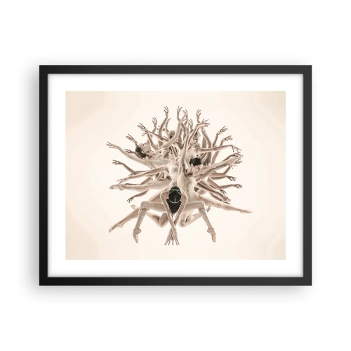 Poster în ramă neagră - Înflorirea în dans - 50x40 cm