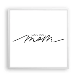 Poster în ramă albă - Mare emoție - 60x60 cm