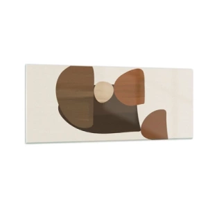 Tablou pe sticlă - Compoziție în bronz - 100x40 cm