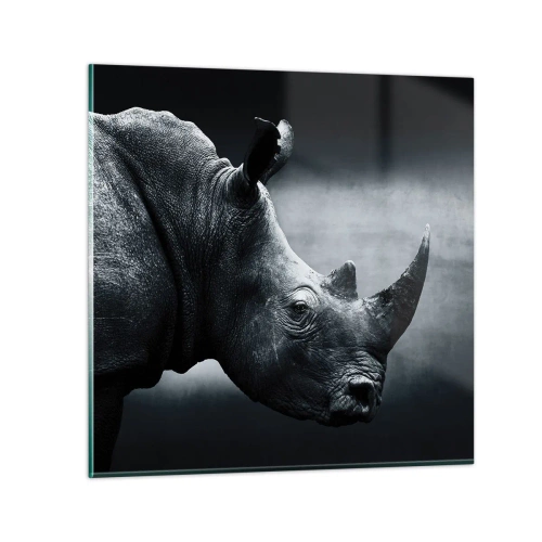 Tablou pe sticlă - Profil drept - 40x40 cm