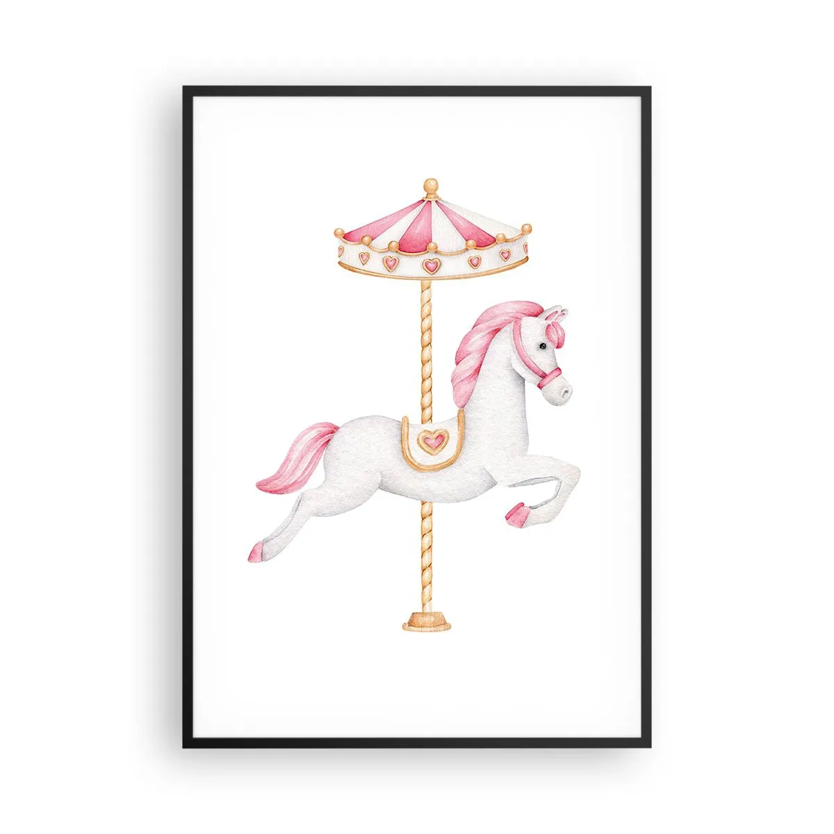 Poster în ramă neagră - A pornit la cursă - 70x100 cm