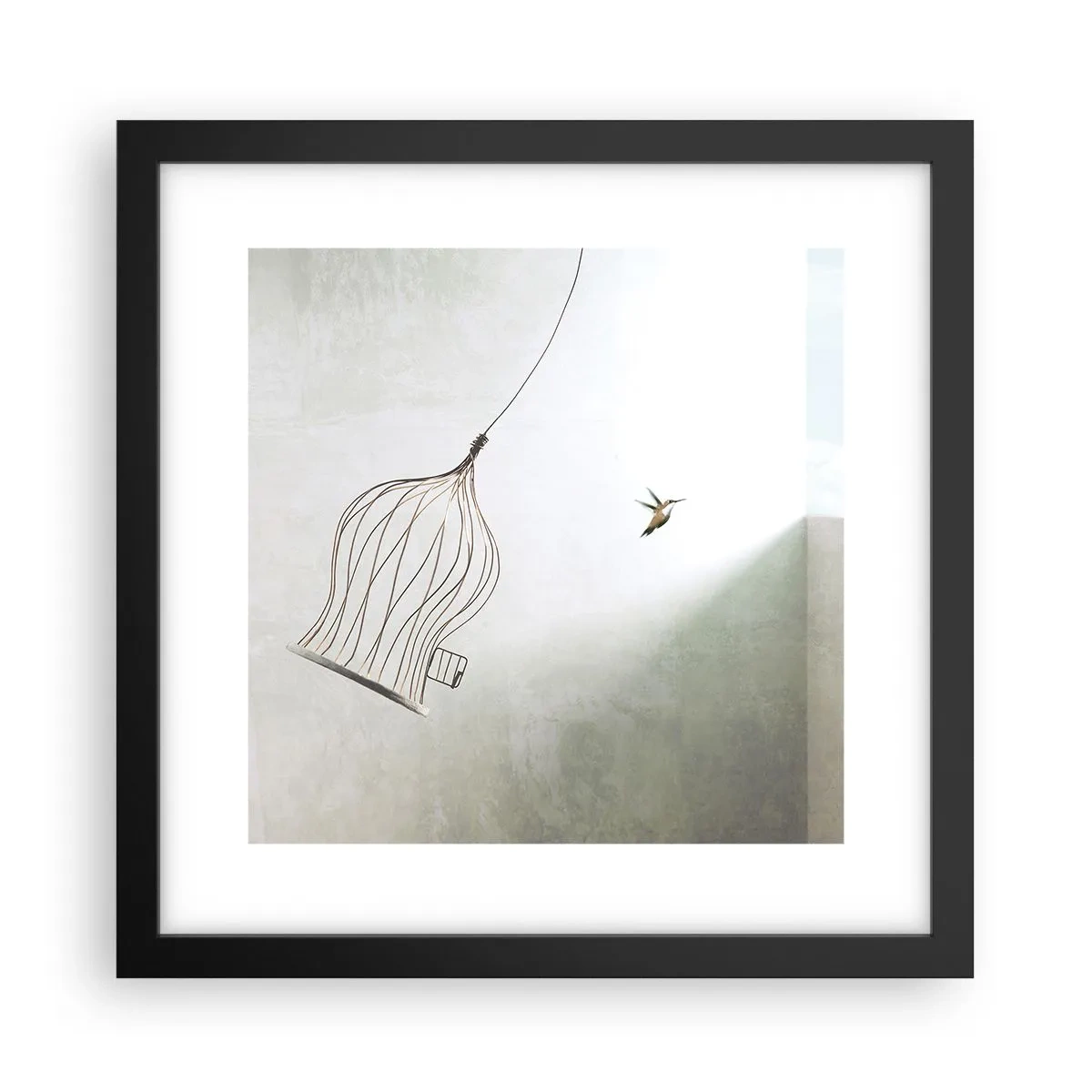 Poster în ramă neagră - Eliberat - 30x30 cm