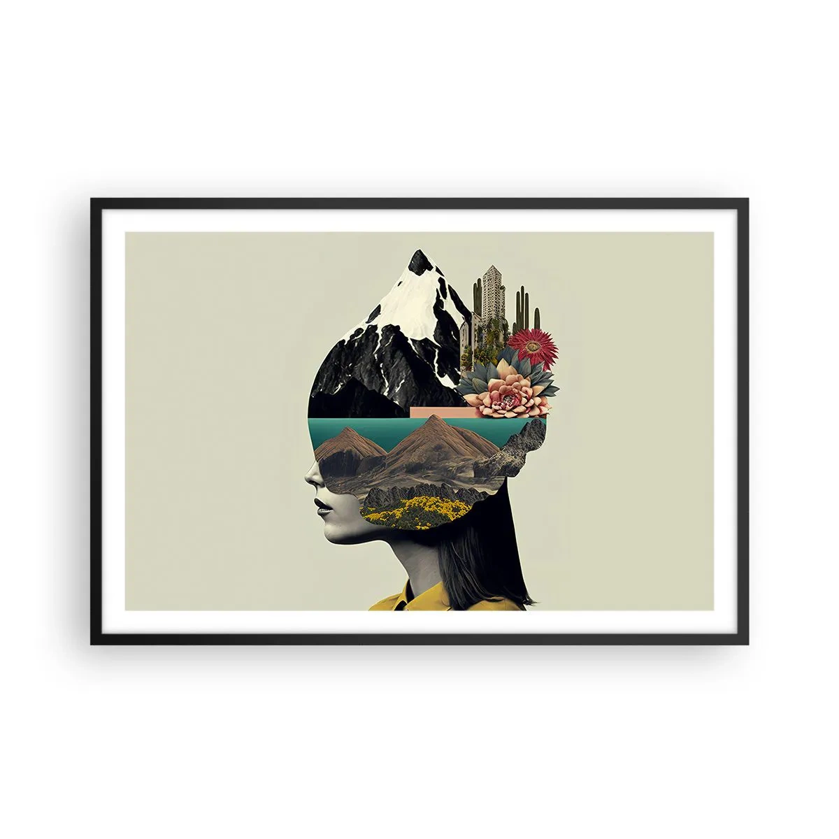 Poster în ramă neagră - Femeia - întotdeauna un mister - 91x61 cm