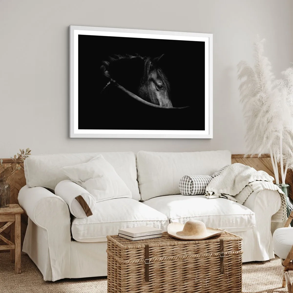 Poster în ramă albă - Prințul negru - 100x70 cm
