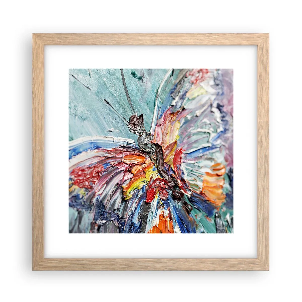 Poster în ramă de stejar deschis - Pictat de natura - 30x30 cm