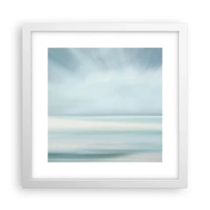 Poster în ramă albă - Liniște până la orizont - 30x30 cm