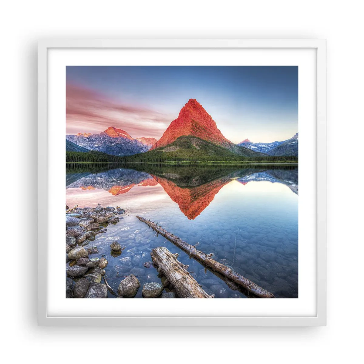 Poster în ramă albă - Căldură și frig - 50x50 cm